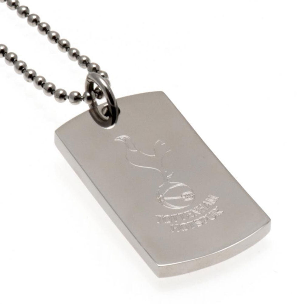Tottenham Hotspur FC Engraved Dog Tag & Chain - Buy Stainless Steel at GiftMasters.co.uk