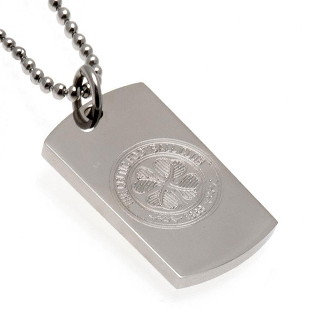 Celtic FC Engraved Dog Tag & Chain - Buy Stainless Steel at GiftMasters.co.uk