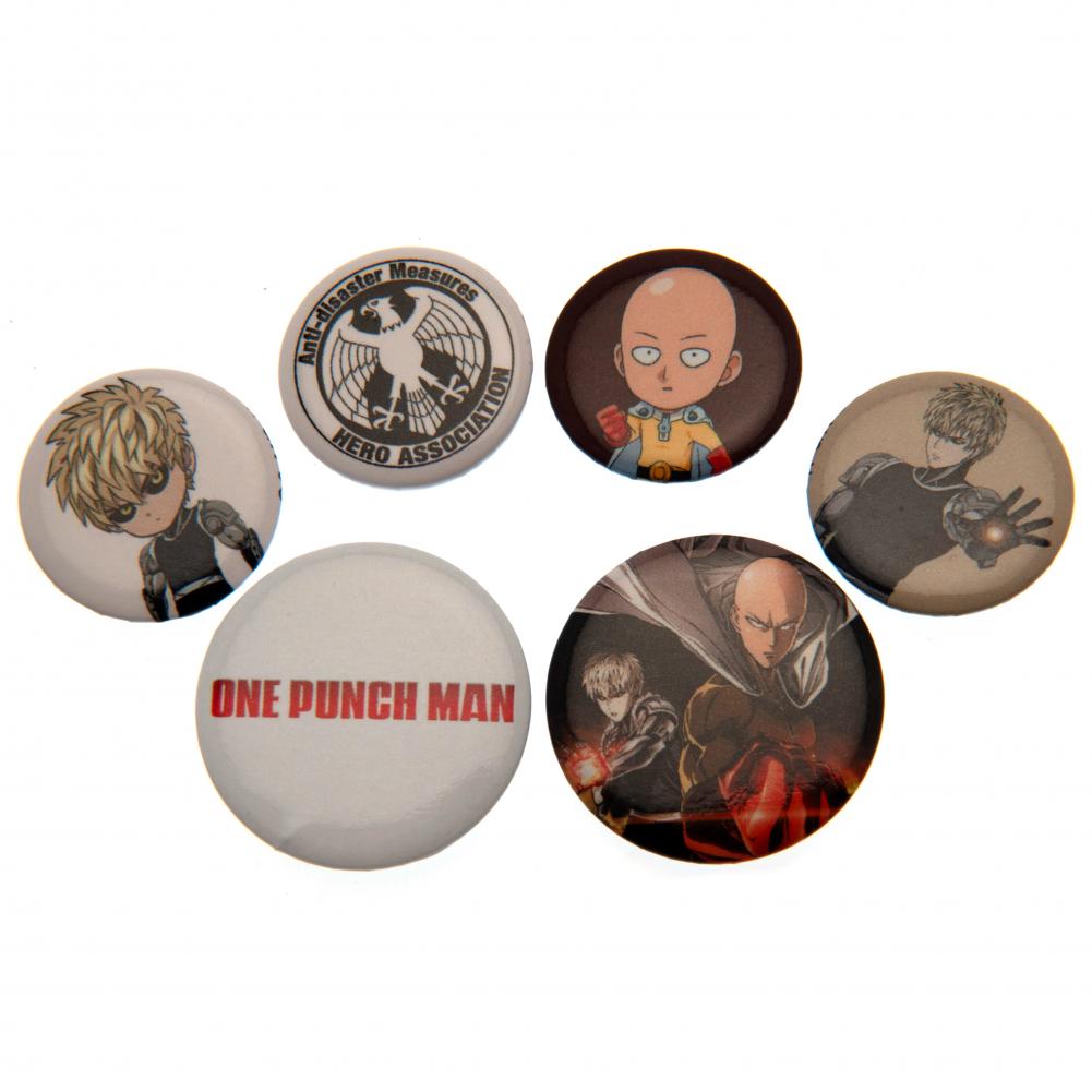 One Punch Man Button Badge Set - Buy Badges at GiftMasters.co.uk