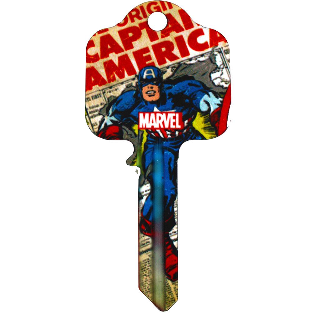 Marvel Comics Door Key Captain America - Buy Keys & Padlocks at GiftMasters.co.uk