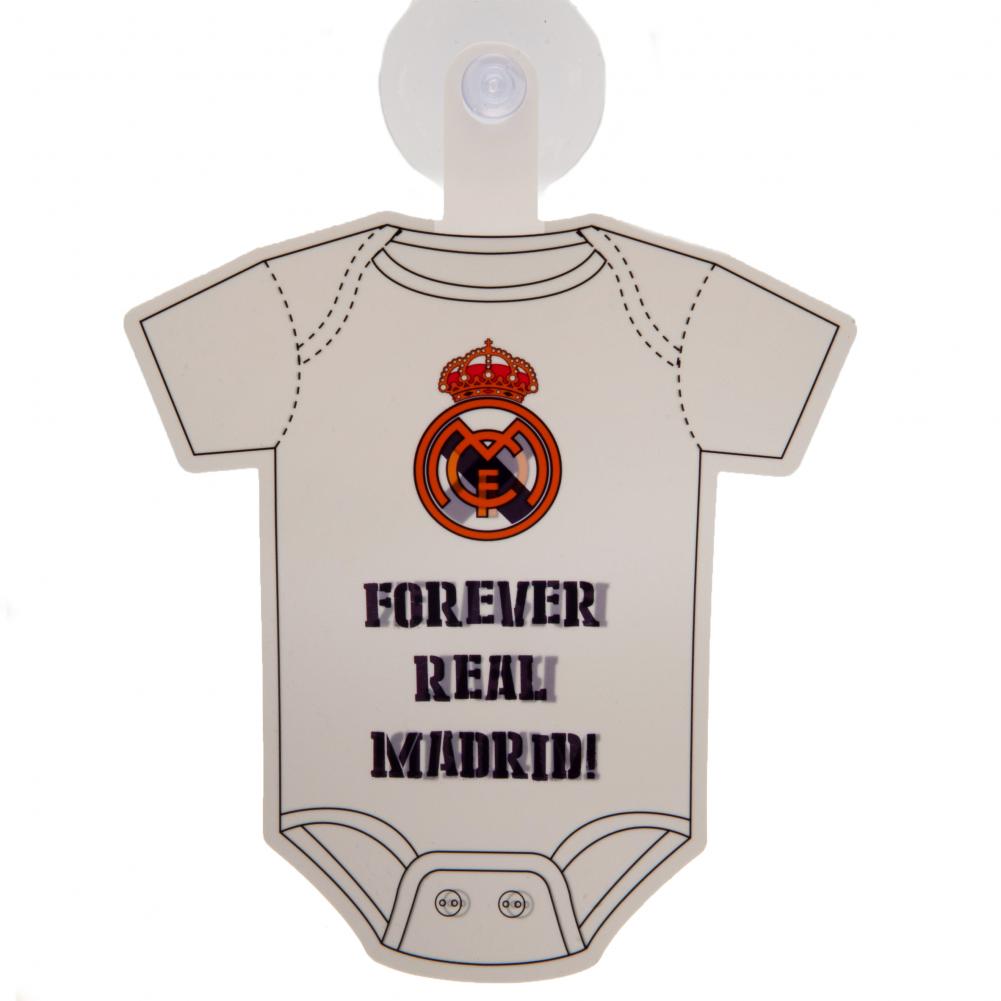 Real Madrid FC Baby On Board Sign - Buy Hang Ups & Stickers at GiftMasters.co.uk