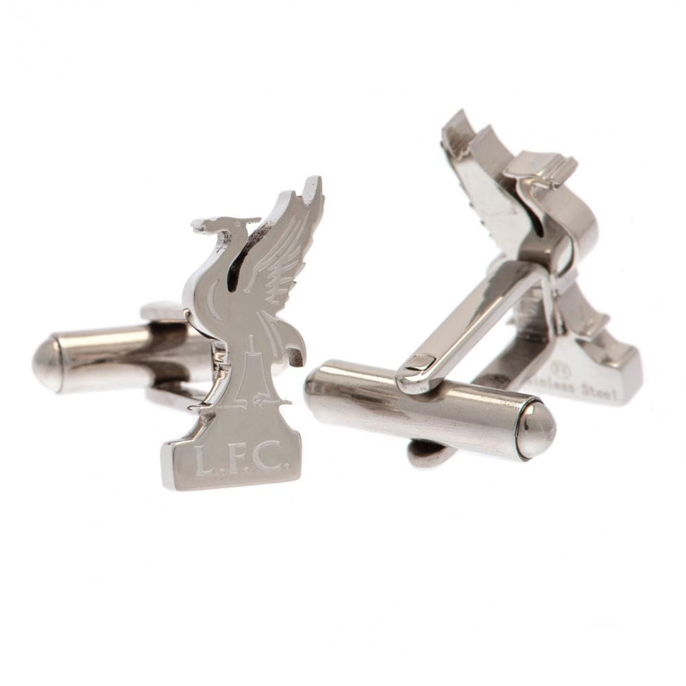 Liverpool FC Stainless Steel Formed Liverbird Cufflinks - Buy Cufflinks at GiftMasters.co.uk