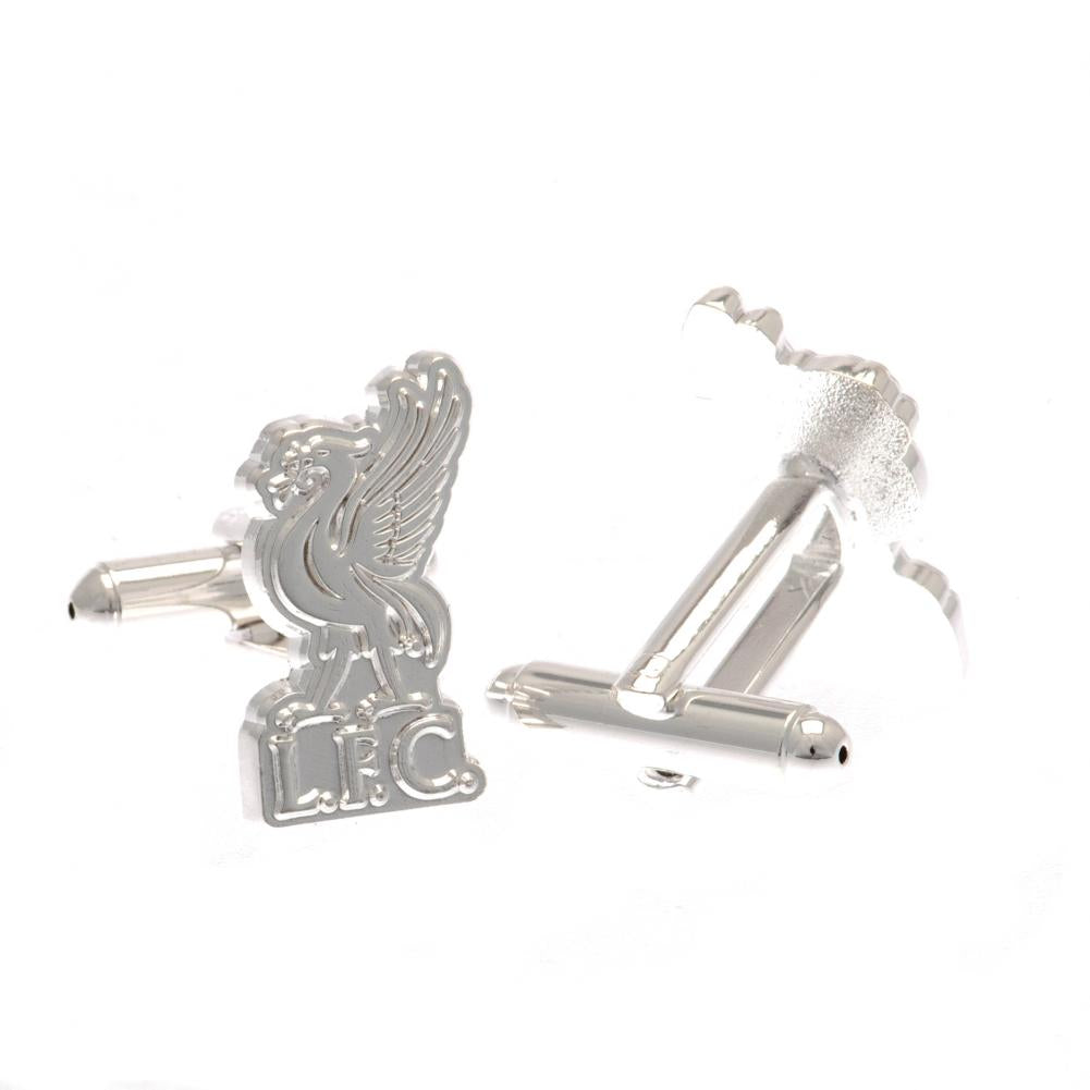Liverpool FC Silver Plated Formed Liverbird Cufflinks - Buy Cufflinks at GiftMasters.co.uk
