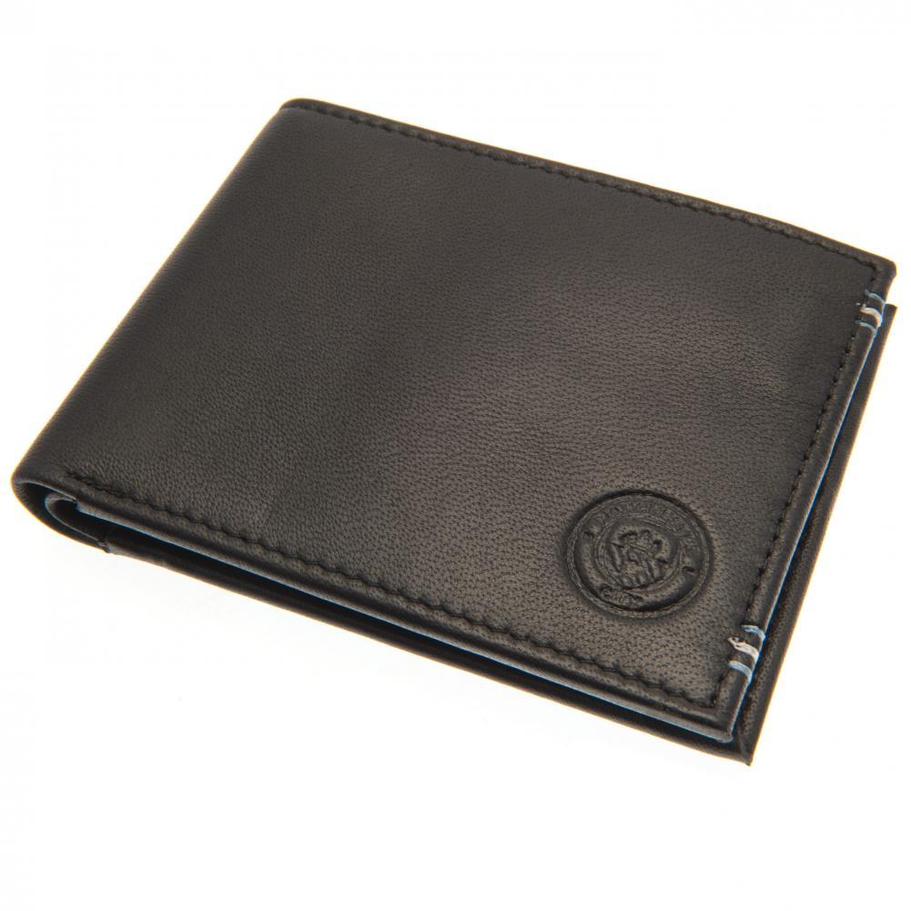 Manchester City FC Leather Stitched Wallet - Buy Wallets & Purses at GiftMasters.co.uk