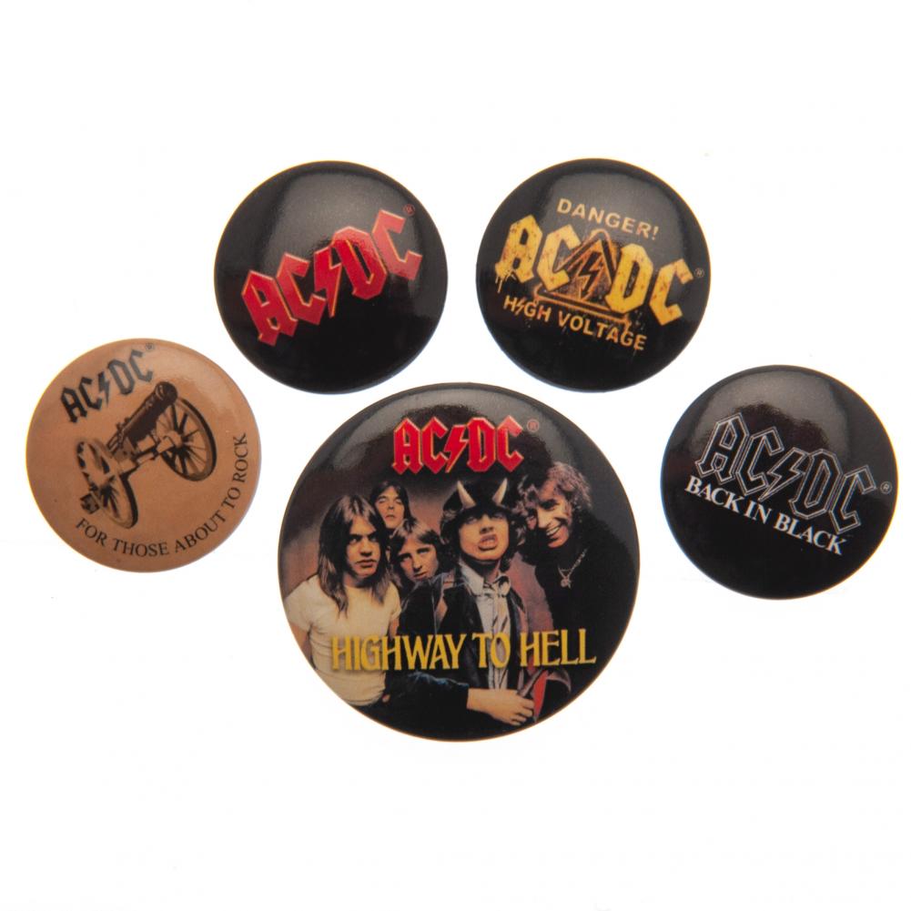 AC/DC Button Badge Set - Buy Badges at GiftMasters.co.uk