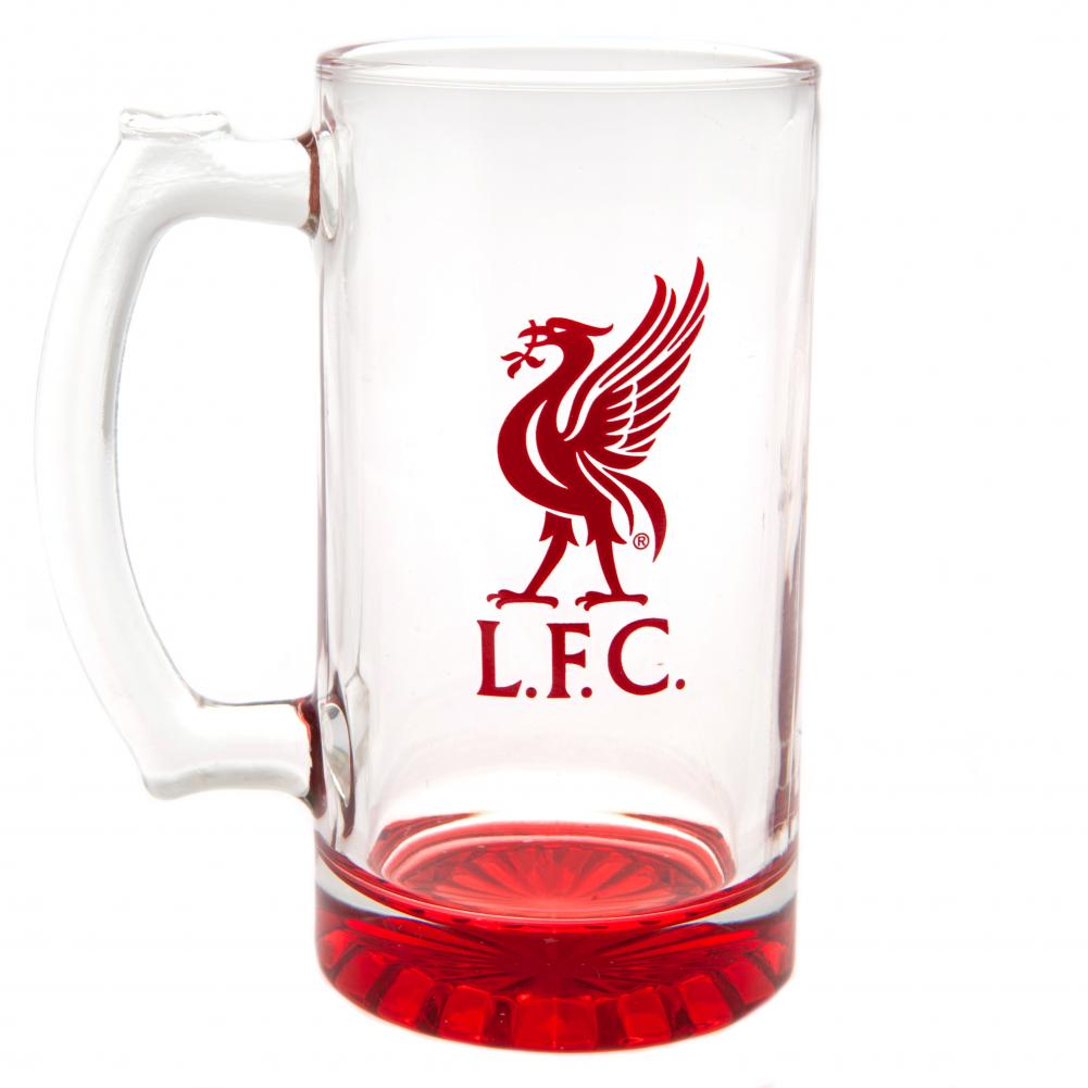 Liverpool FC Stein Glass Tankard - Buy Glass Tankards at GiftMasters.co.uk