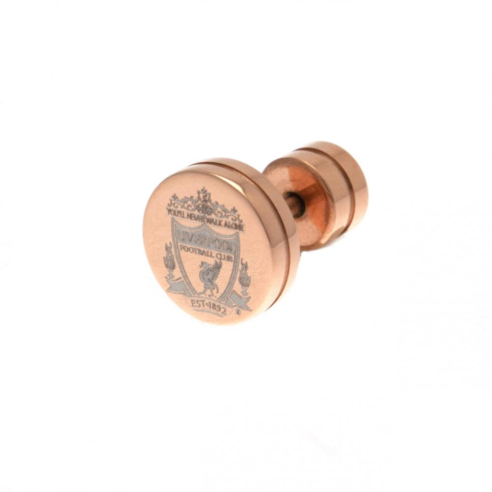 Liverpool FC Rose Gold Plated Earring - Buy Gold Plated at GiftMasters.co.uk