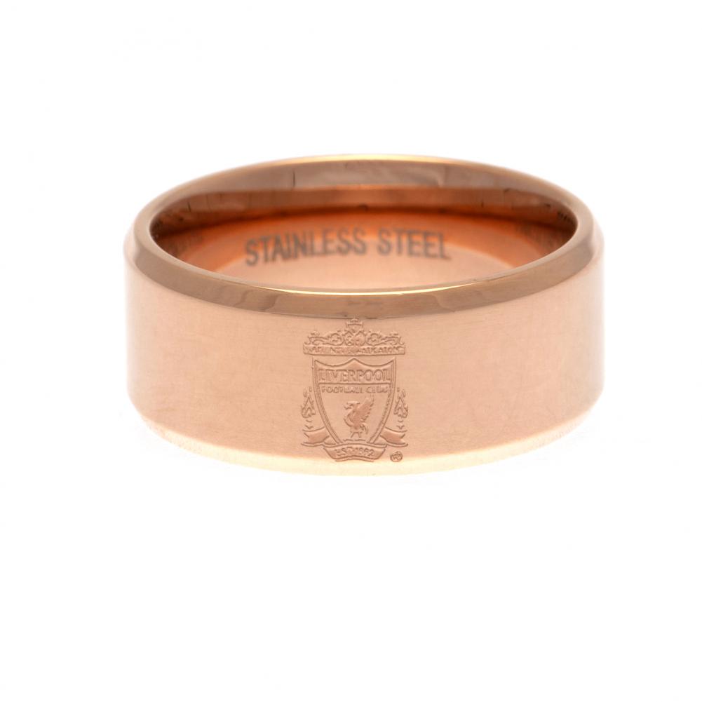 Liverpool FC Rose Gold Plated Ring - Buy Rings at GiftMasters.co.uk