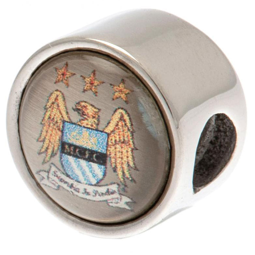 Manchester City FC Bracelet Charm Crest - Buy Stainless Steel at GiftMasters.co.uk