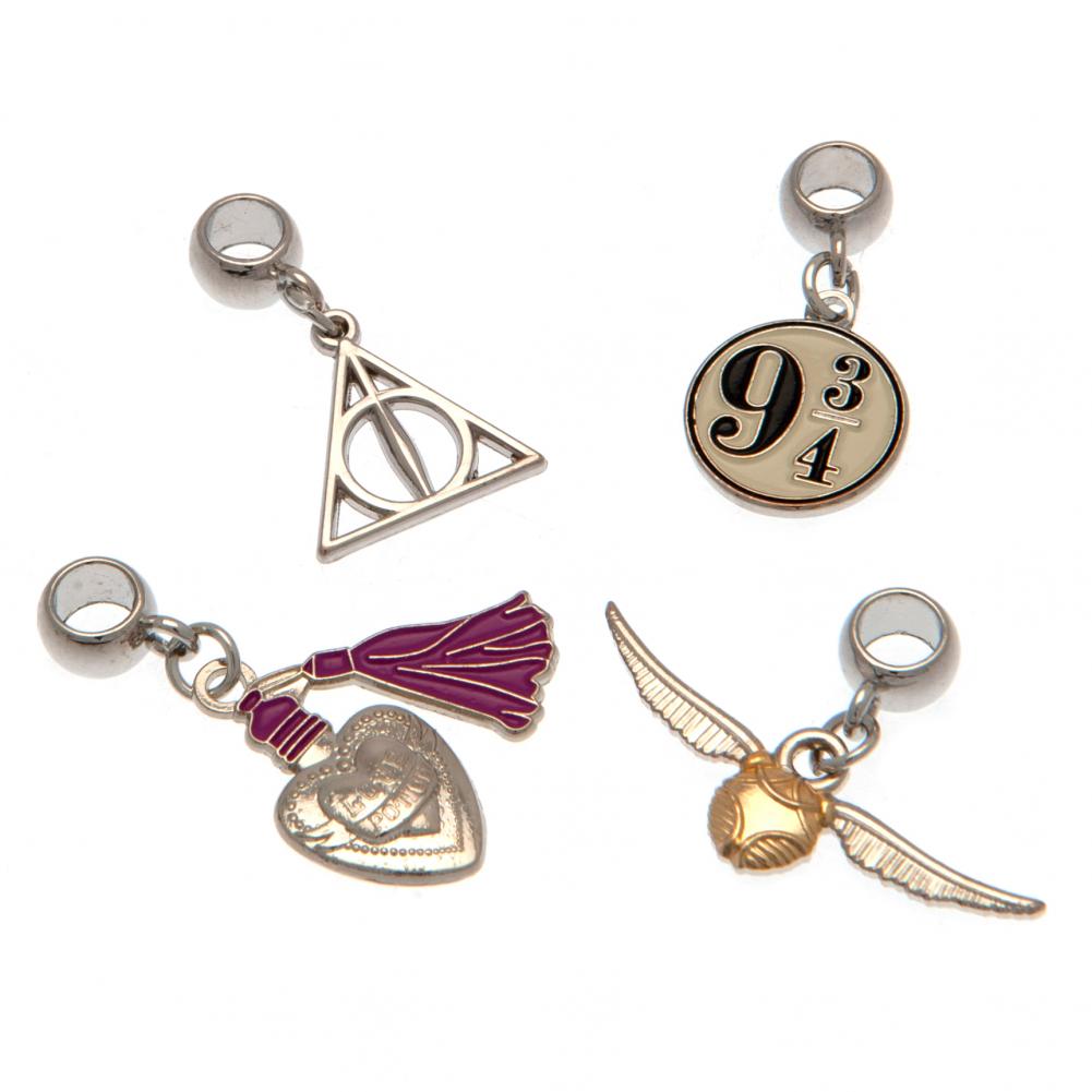 Harry Potter Silver Plated Slider Charm Set - Buy Silver Plated at GiftMasters.co.uk