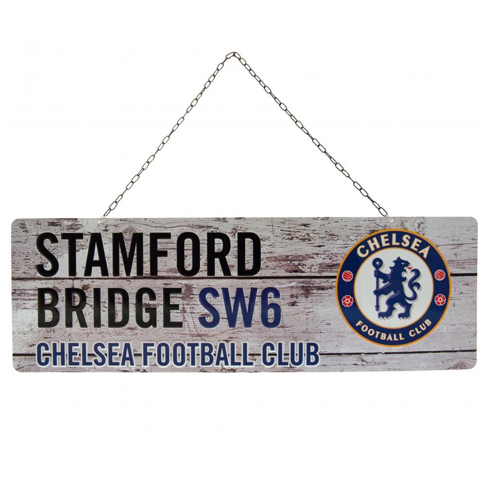 Chelsea FC Rustic Garden Sign - Buy Metal Signs at GiftMasters.co.uk