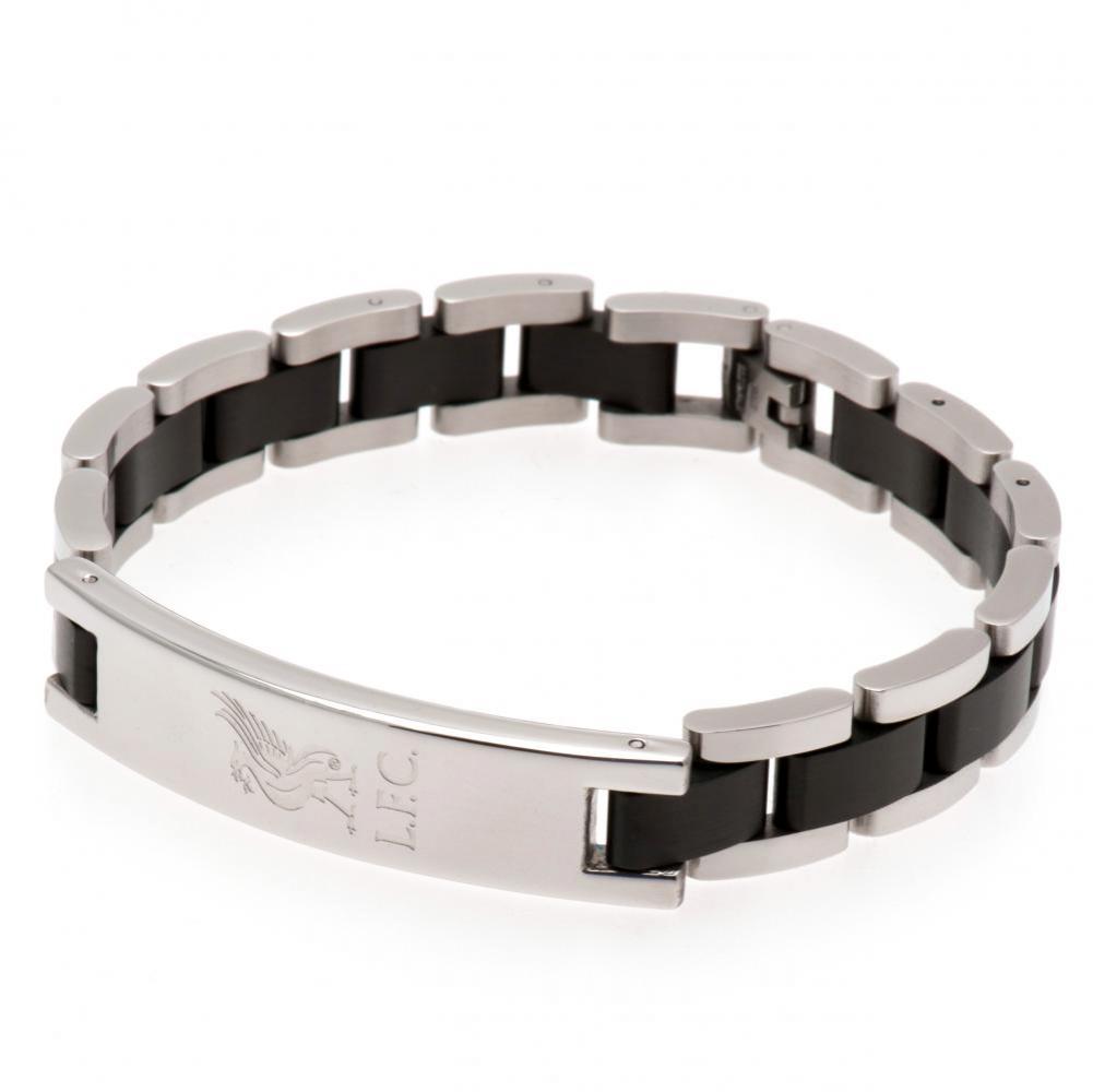 Liverpool FC Black Inlay Bracelet - Buy Stainless Steel at GiftMasters.co.uk