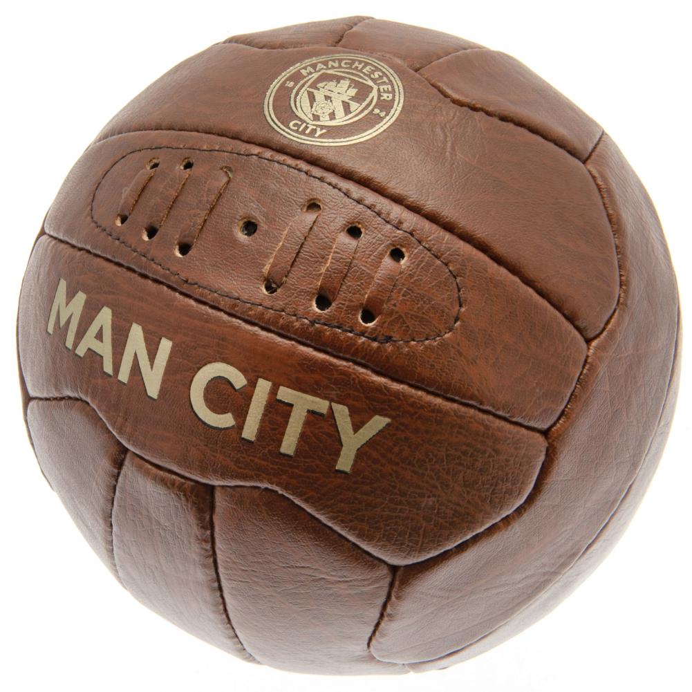 Manchester City FC Faux Leather Football - Buy Footballs Size 5 at GiftMasters.co.uk