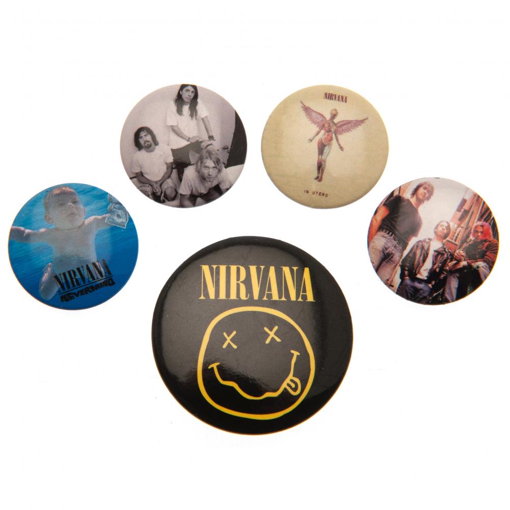 Nirvana Button Badge Set - Buy Badges at GiftMasters.co.uk