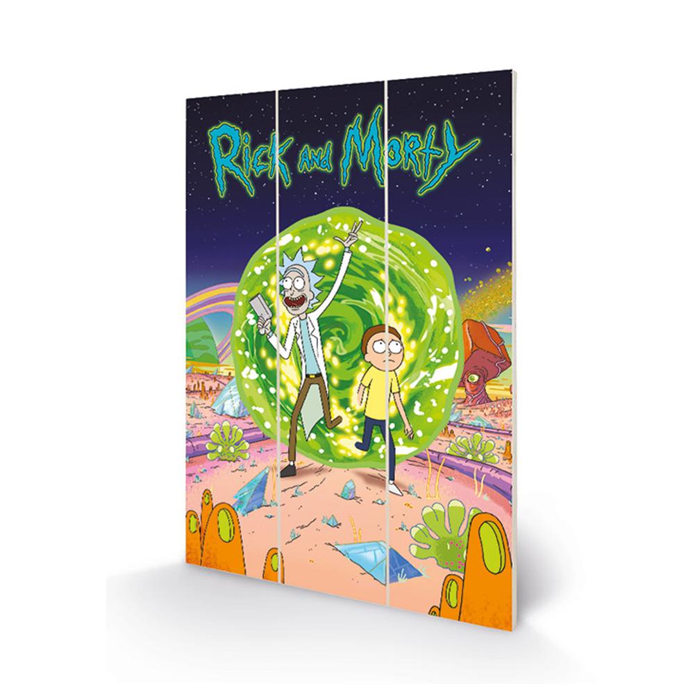 Rick And Morty Portal Wood Print - Buy Pictures at GiftMasters.co.uk