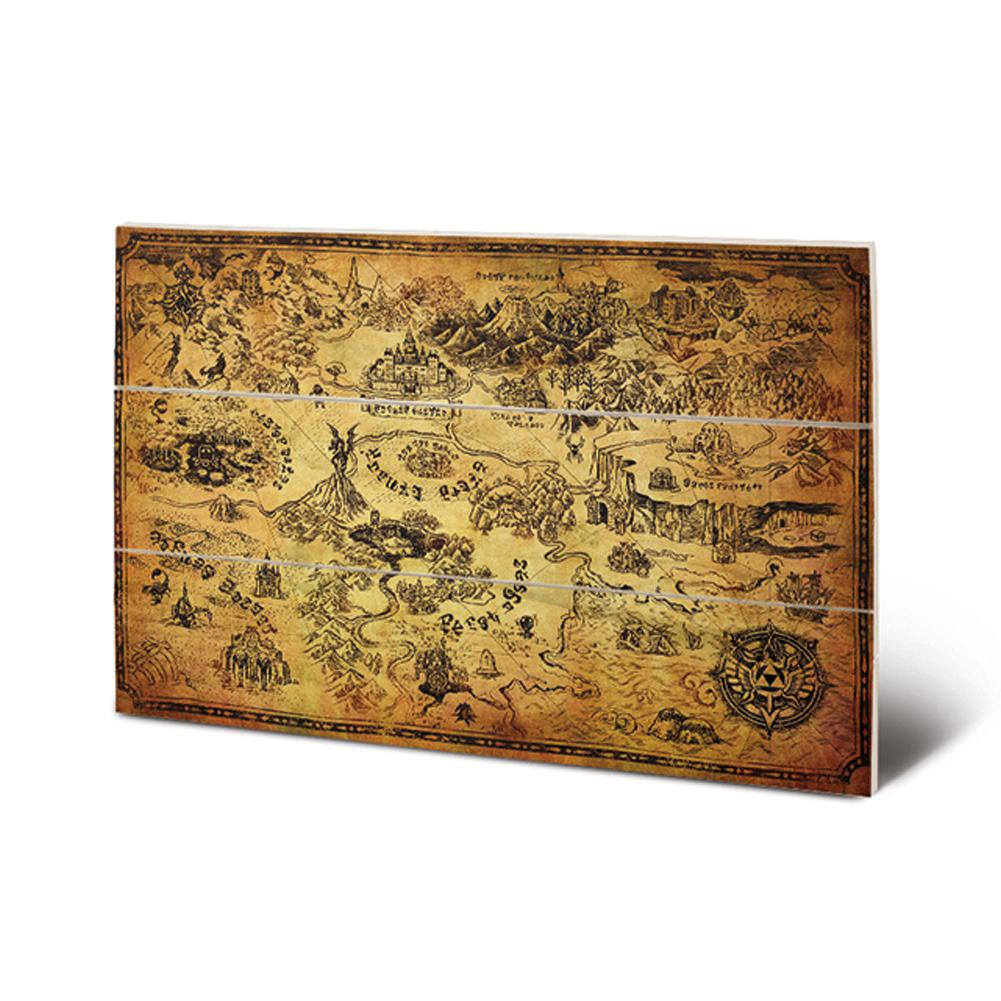 The Legend Of Zelda Map Wood Print - Buy Pictures at GiftMasters.co.uk