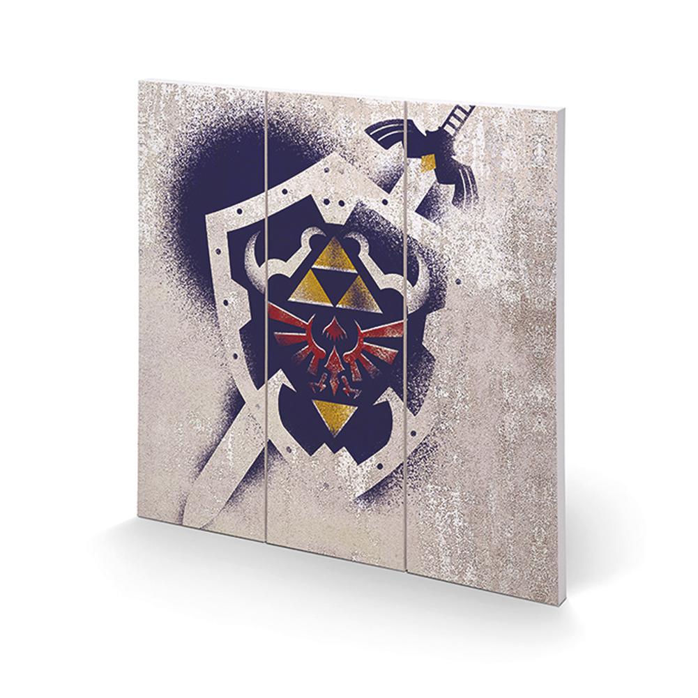 The Legend Of Zelda Shield Wood Print - Buy  at GiftMasters.co.uk