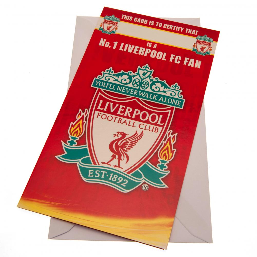 Liverpool FC No. 1 Fan Birthday Card - Buy Cards & Gift Wrap at GiftMasters.co.uk