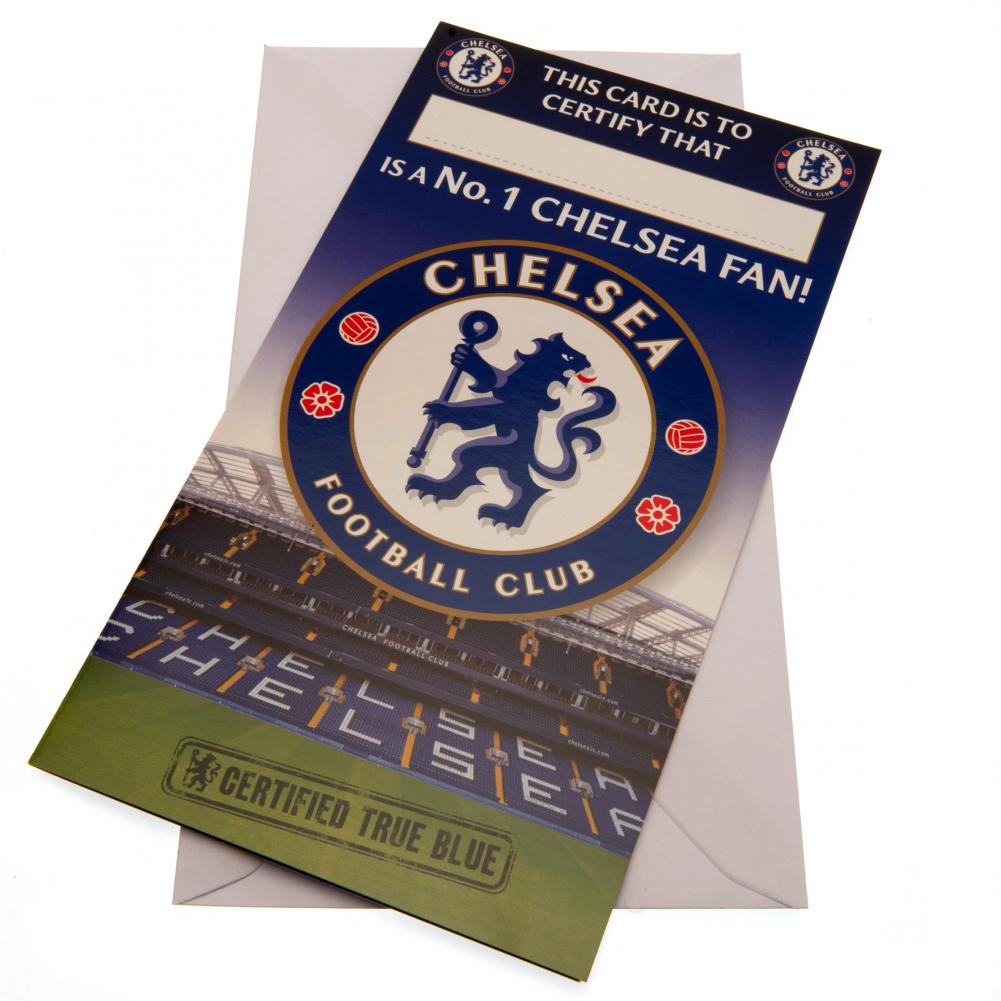 Chelsea FC No. 1 Fan Birthday Card - Buy Cards & Gift Wrap at GiftMasters.co.uk