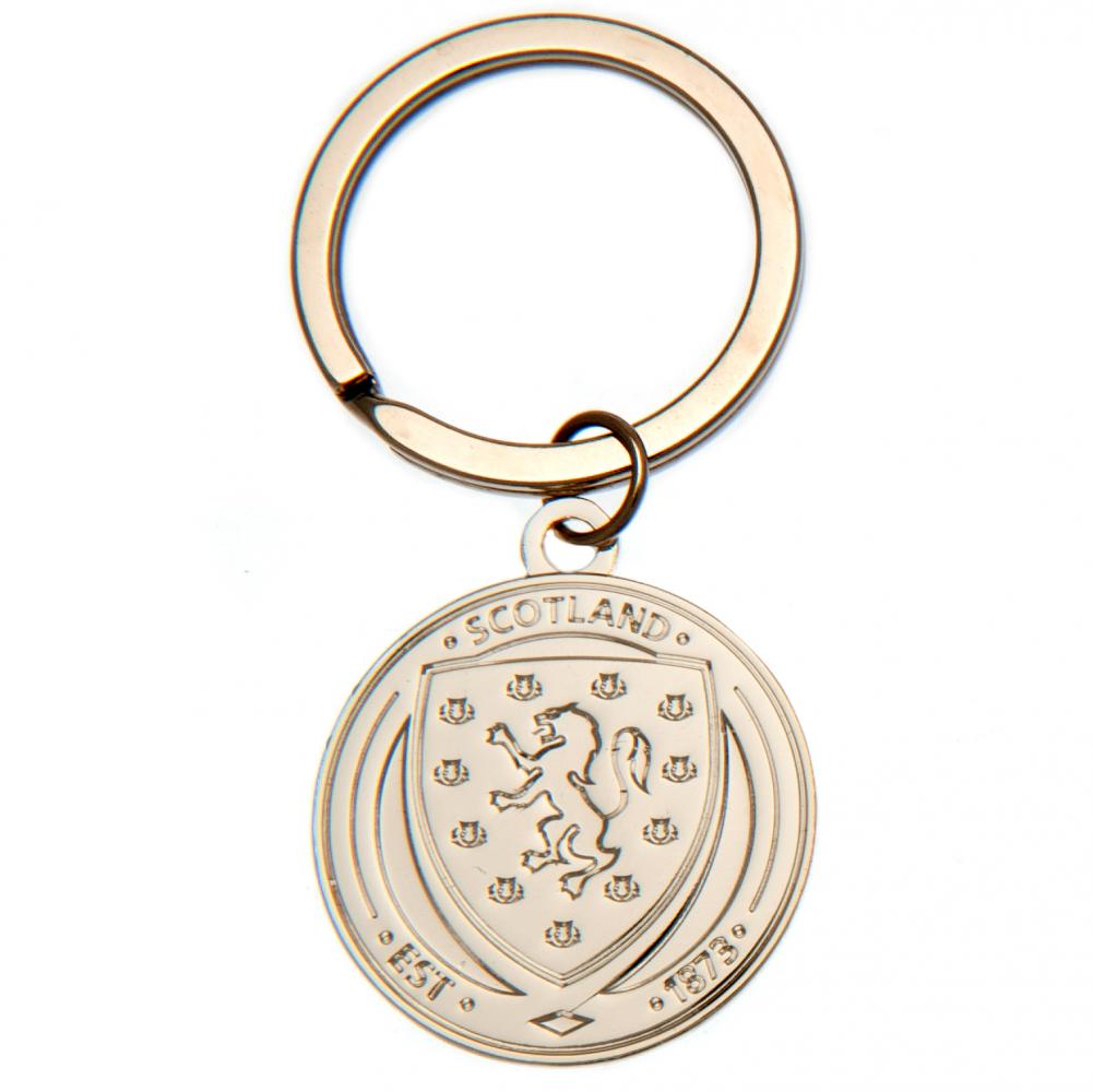 Scottish FA Silver Plated Crest Keyring - Buy Keyrings at GiftMasters.co.uk
