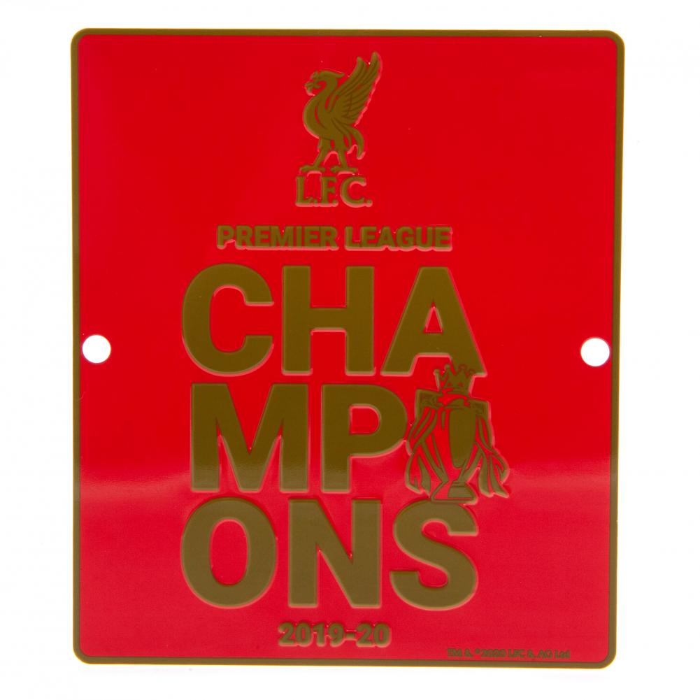 Liverpool FC Premier League Champions Window Sign - Buy Metal Signs at GiftMasters.co.uk