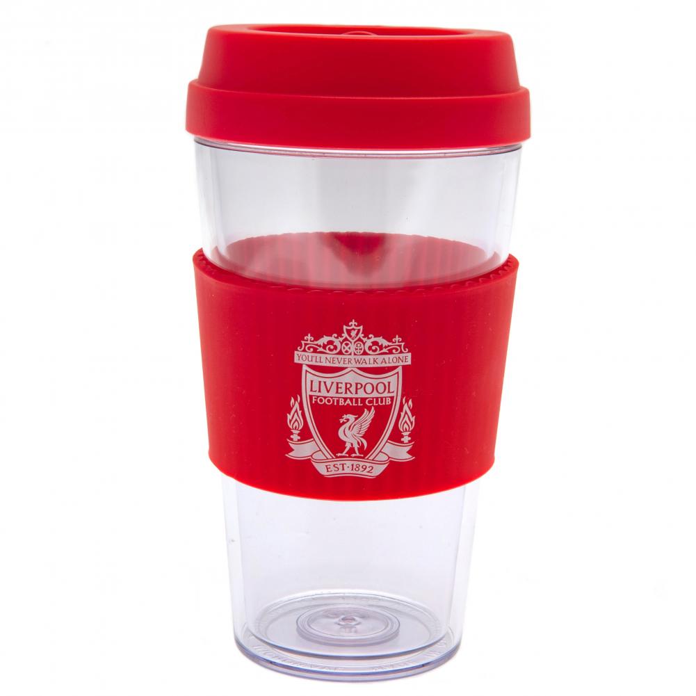 Liverpool FC Crest Silicone Grip Travel Mug - Buy Travel Mugs at GiftMasters.co.uk