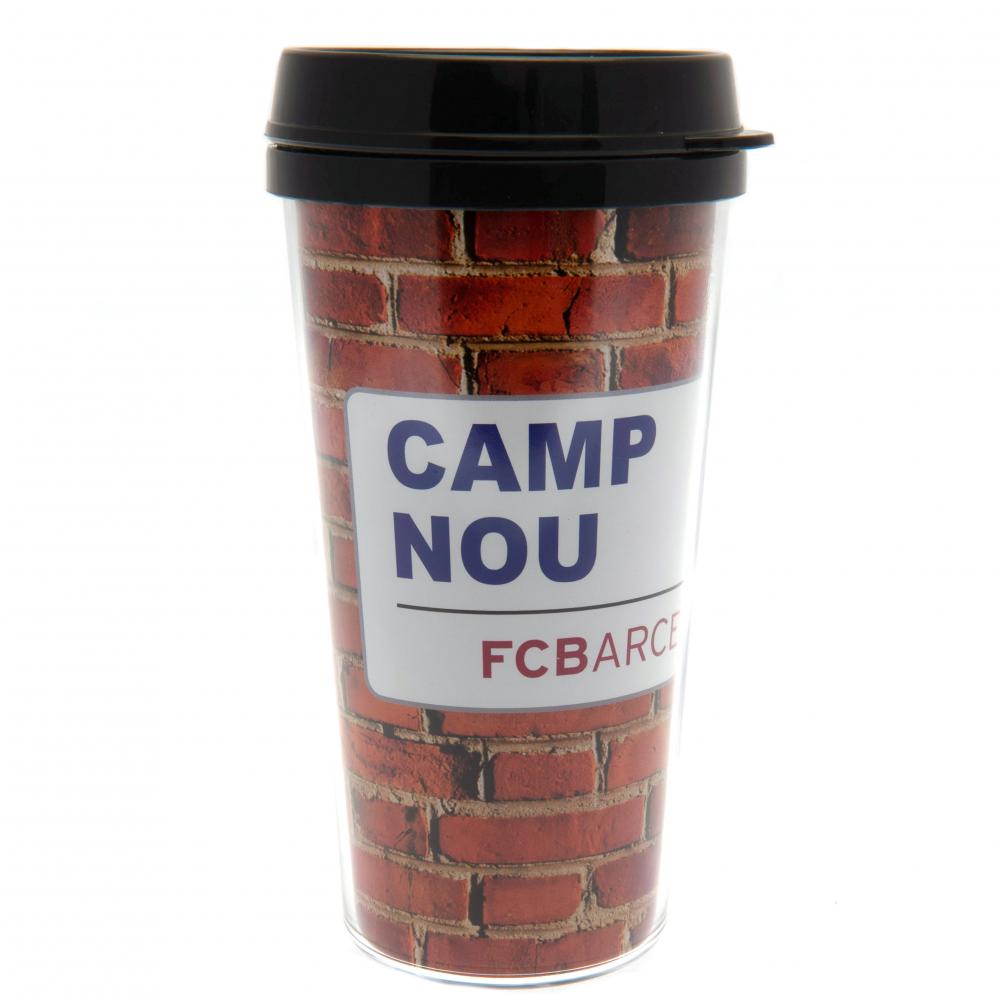 FC Barcelona Street Sign Travel Mug - Buy Travel Mugs at GiftMasters.co.uk