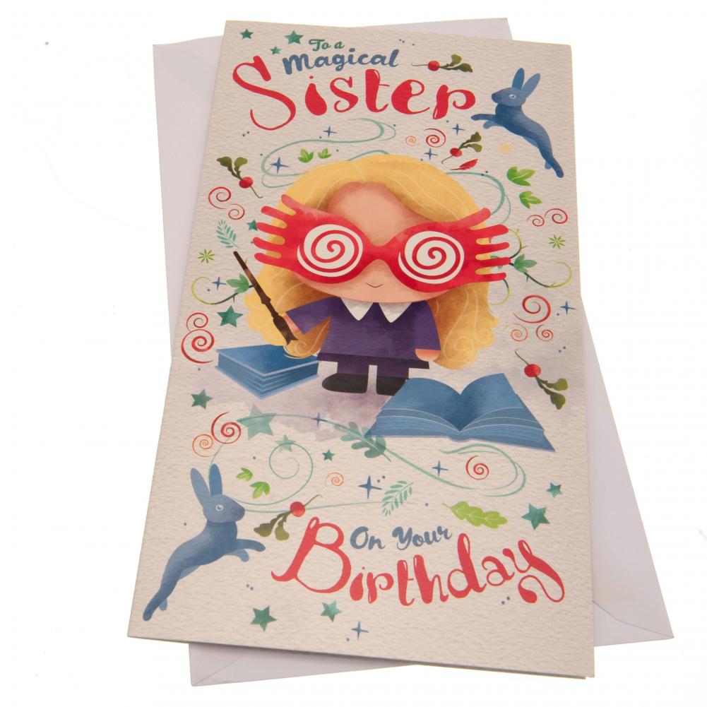 Harry Potter Birthday Card Sister - Buy Cards & Gift Wrap at GiftMasters.co.uk