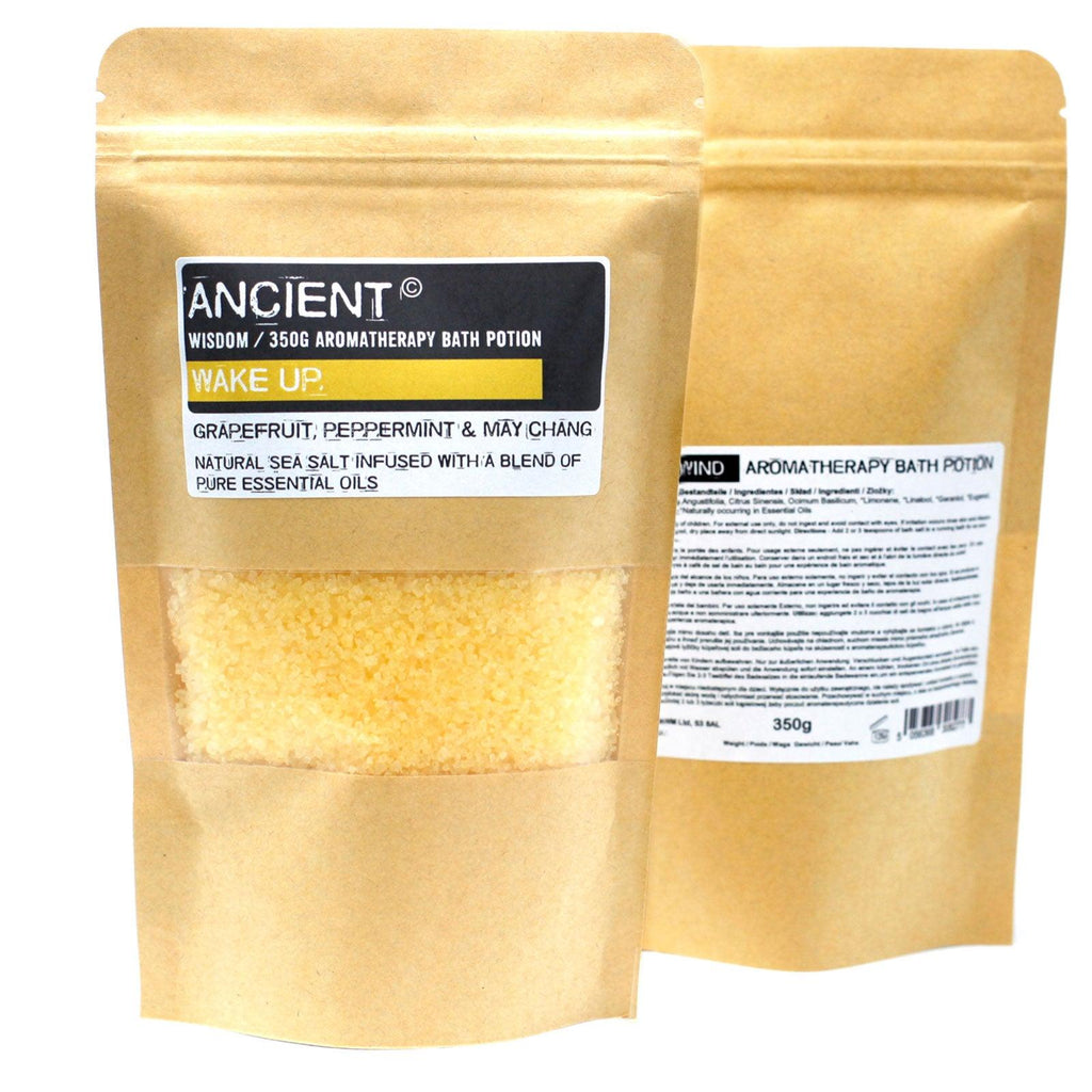 Aromatherapy Bath Potion in Kraft Bag 350g - Wake Up - Buy 0.35 at GiftMasters.co.uk