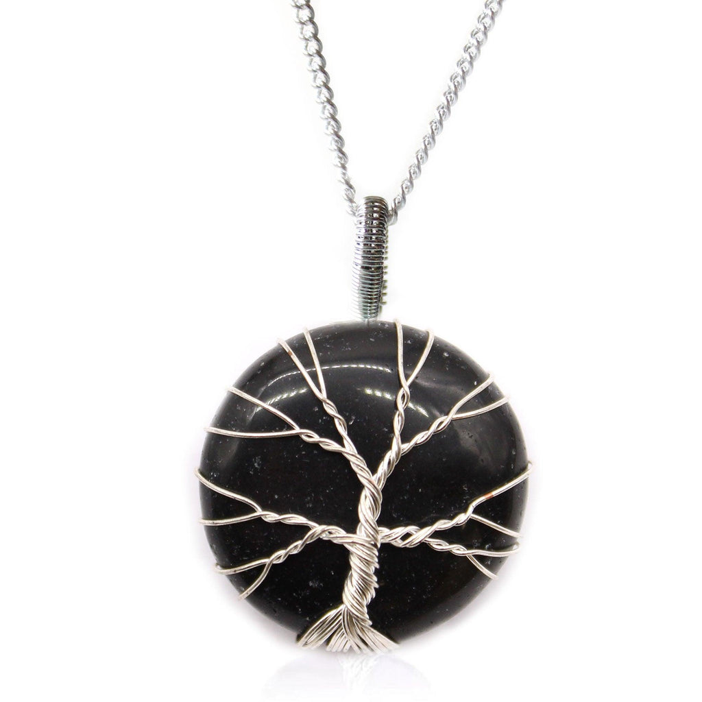 Tree of Life Gemstone Necklace - Black Onyx - Buy 0.025 at GiftMasters.co.uk