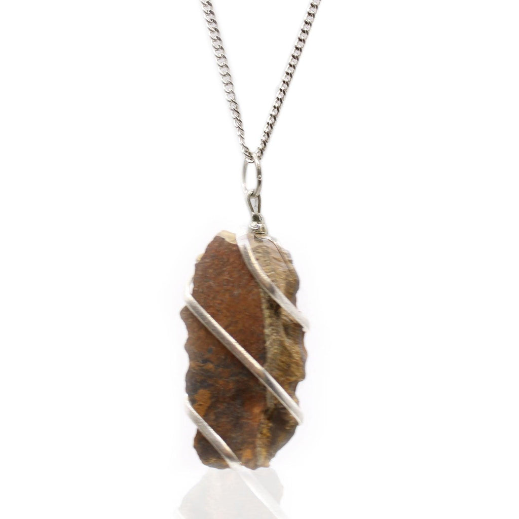 Cascade Wrapped Gemstone Necklace - Rough Tiger Eye - Buy 0.02 at GiftMasters.co.uk