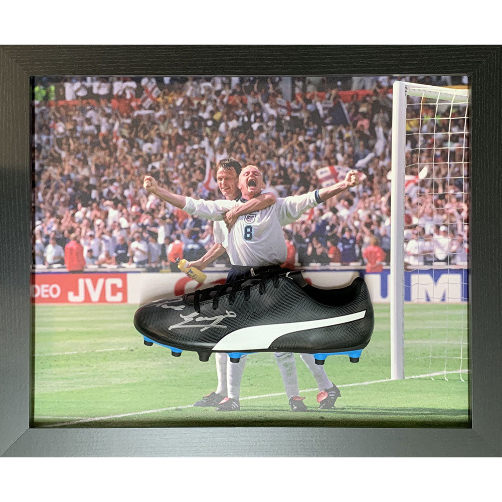 England FA Gascoigne Signed Boot (Framed) - Buy Gloves & Boots at GiftMasters.co.uk