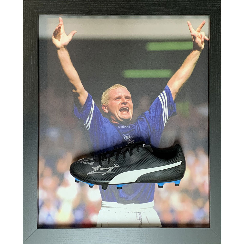 Rangers FC Gascoigne Signed Boot (Framed) - Buy Gloves & Boots at GiftMasters.co.uk
