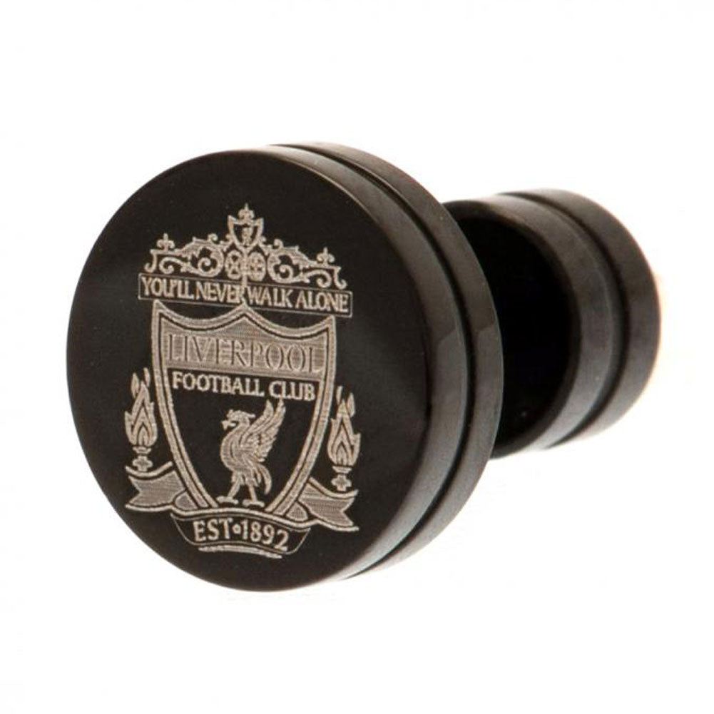 Liverpool FC Black IP Plated Stud Earring - Buy Ion Plated at GiftMasters.co.uk