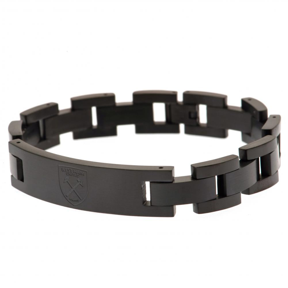 West Ham United FC Black IP Bracelet - Buy Ion Plated at GiftMasters.co.uk