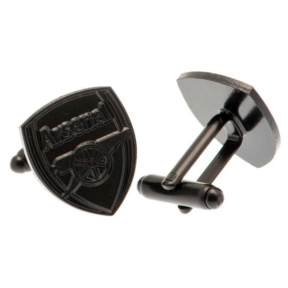 Arsenal FC Black IP Cufflinks - Buy Cufflinks at GiftMasters.co.uk