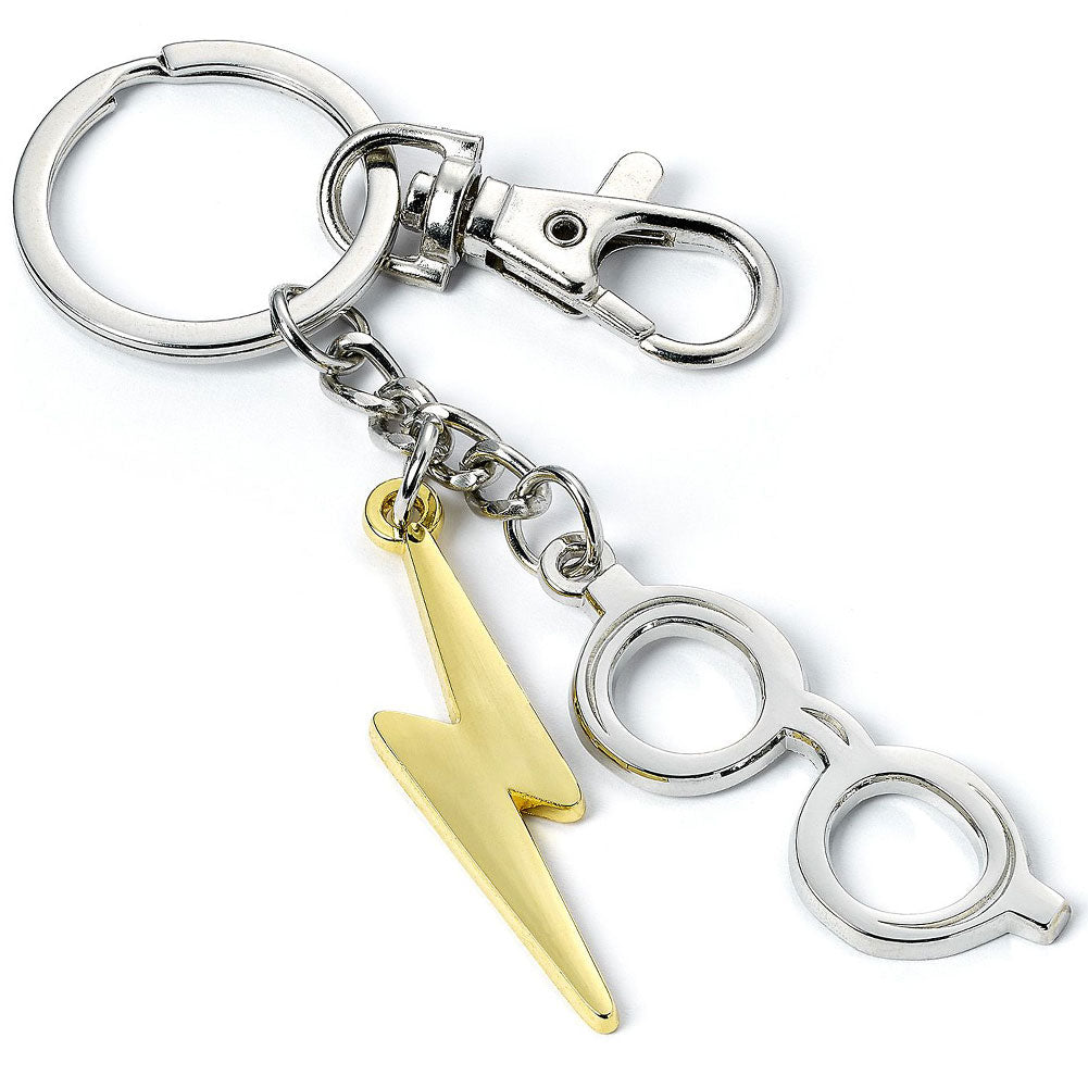 Harry Potter Charm Keyring Lightning Bolt & Glasses - Buy Keyrings at GiftMasters.co.uk