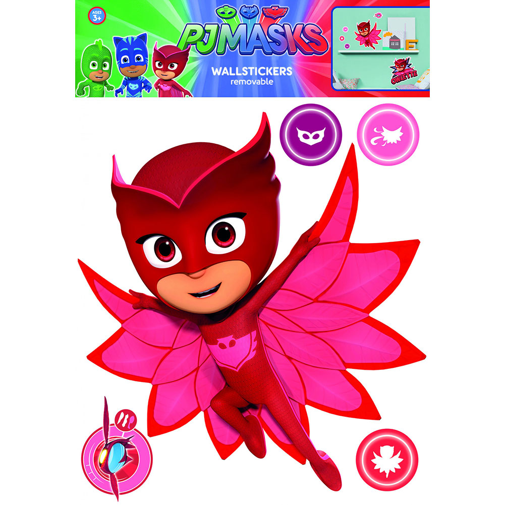 PJ Masks Wall Sticker A3 Owlette - Buy Wall Coverings at GiftMasters.co.uk