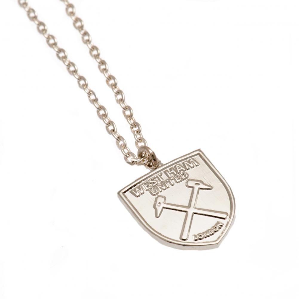 West Ham United FC Silver Plated Pendant & Chain XL - Buy Silver Plated at GiftMasters.co.uk