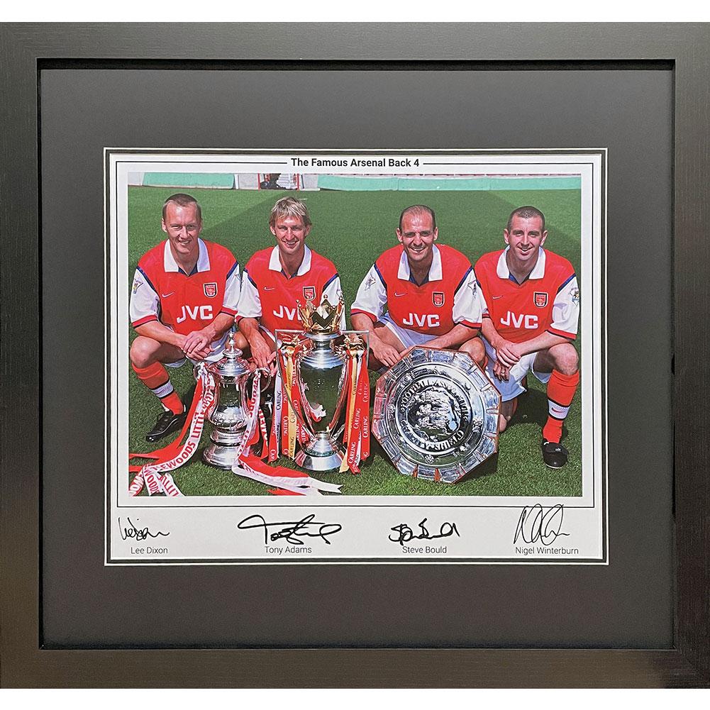 Arsenal FC Famous Back 4 Signed Framed Print - Buy Prints at GiftMasters.co.uk
