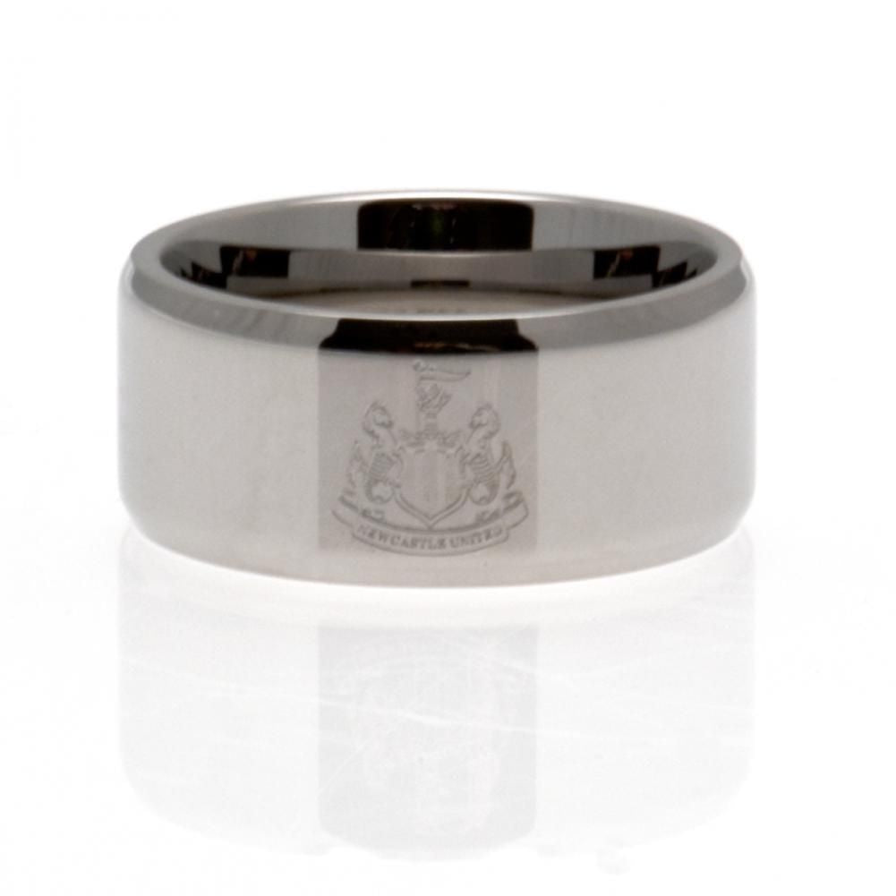 Newcastle United FC Band Ring - Buy Stainless Steel at GiftMasters.co.uk