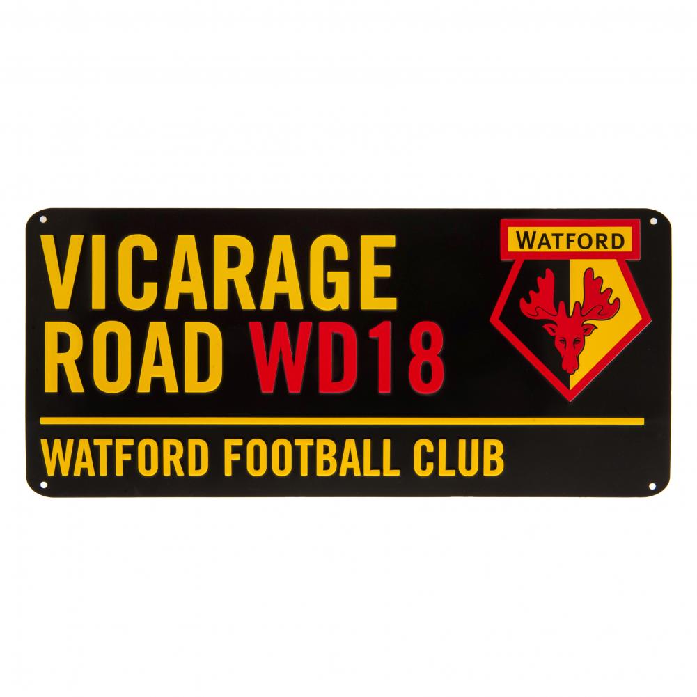 Watford FC Colour Street Sign - Buy  at GiftMasters.co.uk