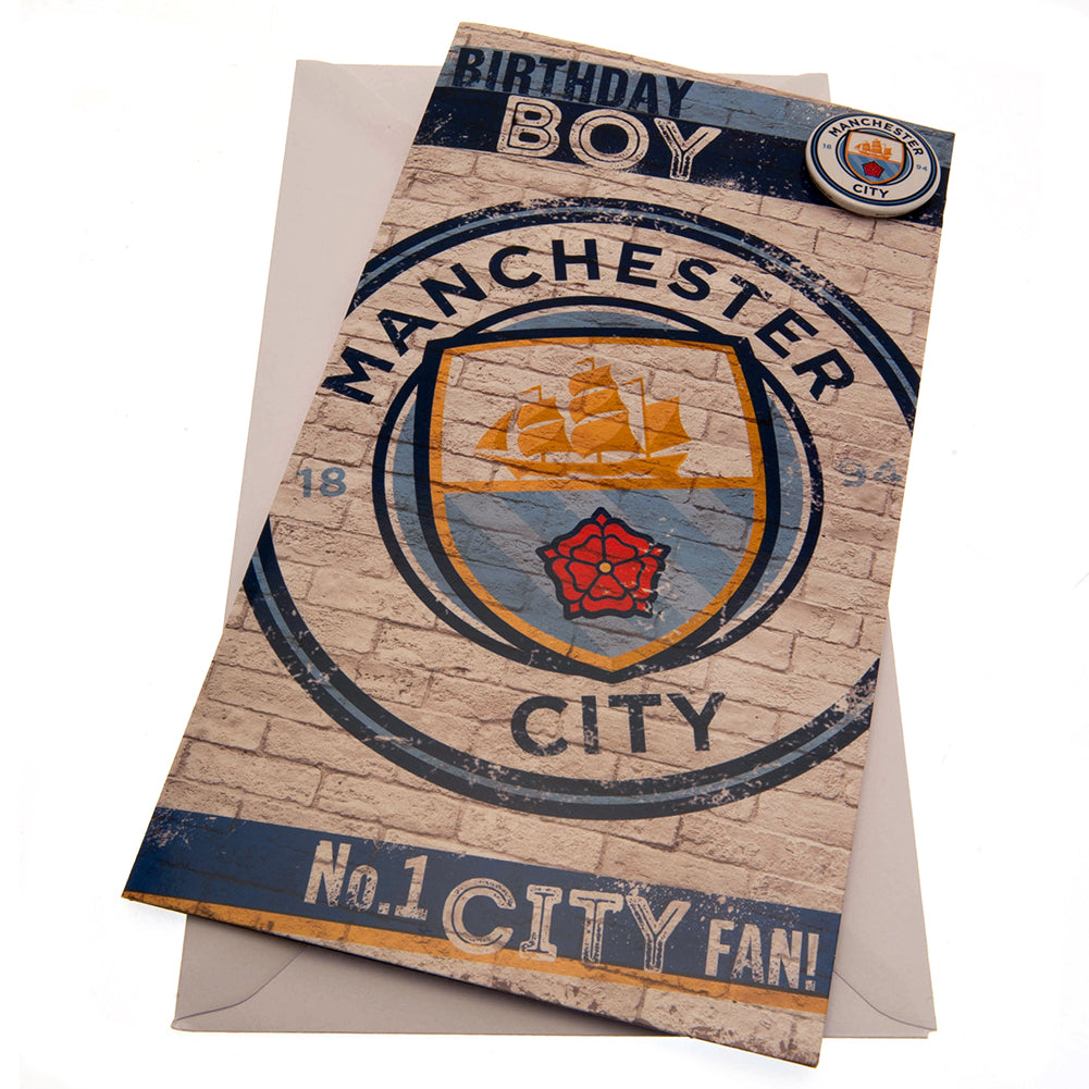 Manchester City FC Boy Birthday Card - Buy Cards & Gift Wrap at GiftMasters.co.uk