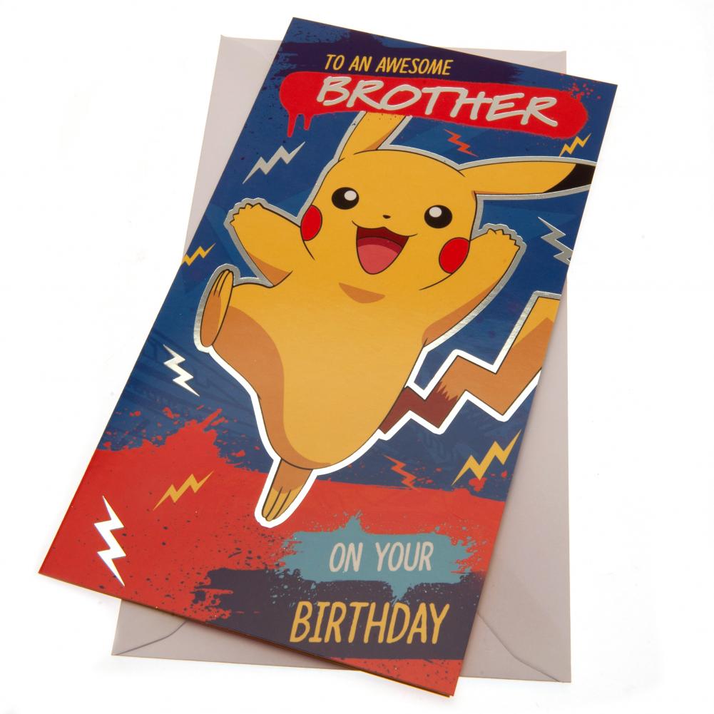 Pokemon Birthday Card Brother - Buy Cards & Gift Wrap at GiftMasters.co.uk