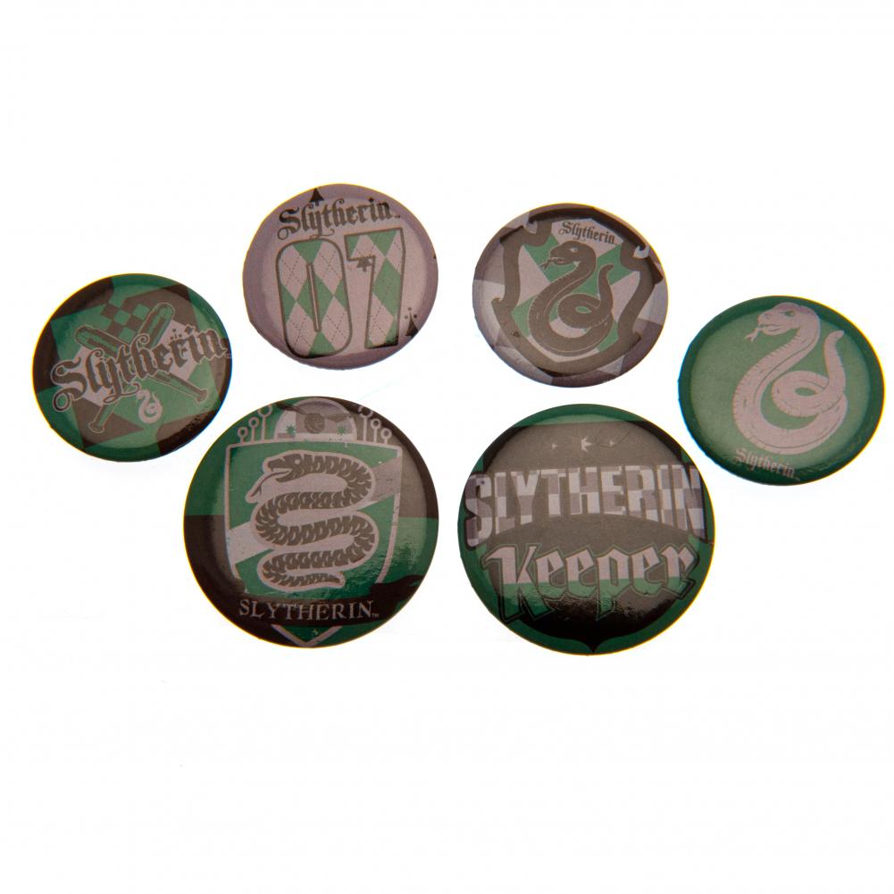 Harry Potter Button Badge Set Slytherin - Buy Badges at GiftMasters.co.uk