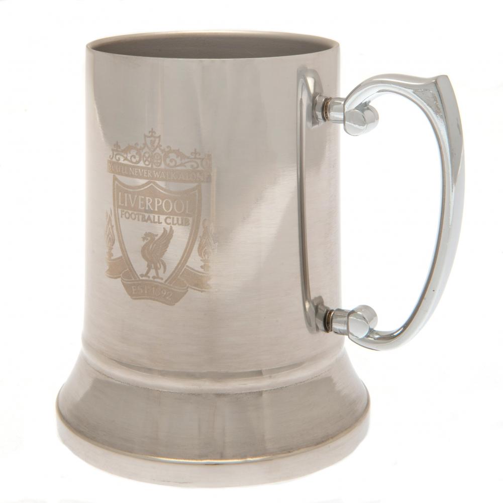 Liverpool FC Stainless Steel Tankard - Buy Hip Flasks & Tankards at GiftMasters.co.uk