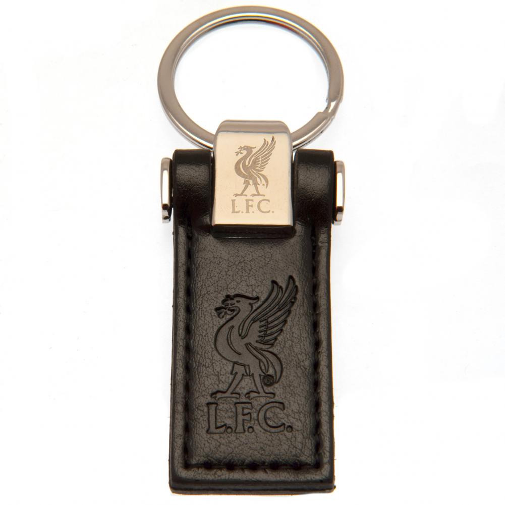 Liverpool FC Leather Key Fob - Buy Keyrings & Pens at GiftMasters.co.uk