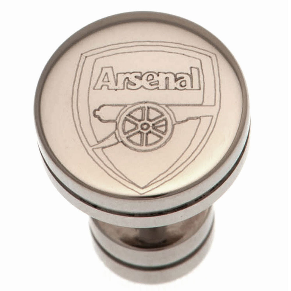 Arsenal FC Stainless Steel Stud Earring - Buy Stainless Steel at GiftMasters.co.uk