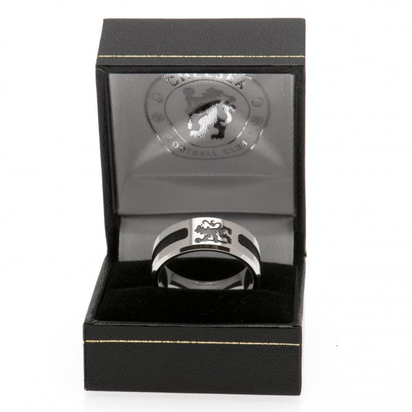 chelsea fc black inlay ring
