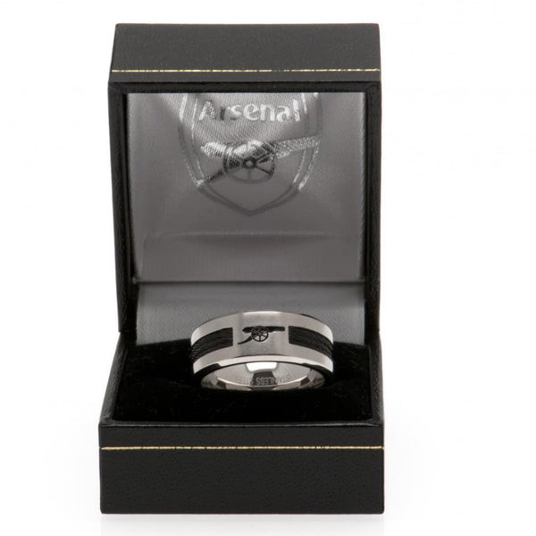 arsenal fc black inlay ring